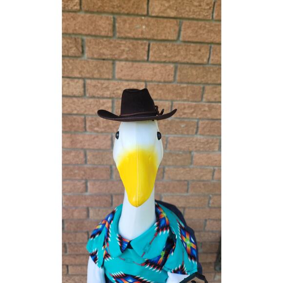 Country Singer Themed Porch Goose Dress with Wings & Cowboy Hat Outfit  Western - Picture 4 of 10